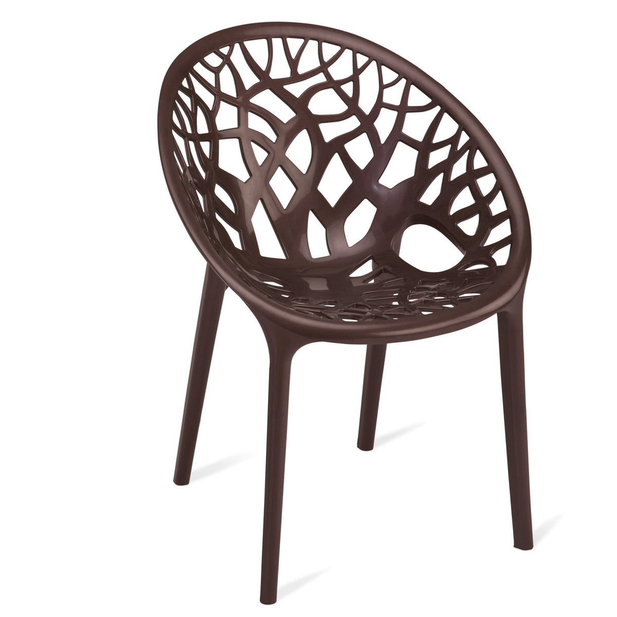 Nilkamal Crystal Polypropylene Premium Chair (Weather Brown)