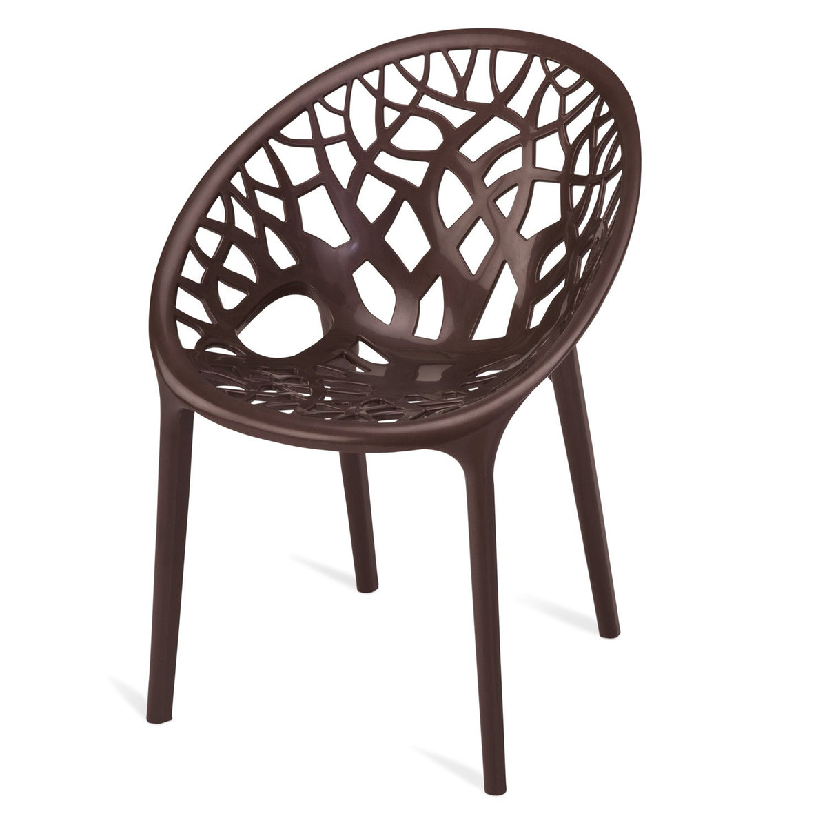Nilkamal Crystal Polypropylene Premium Chair (Weather Brown)