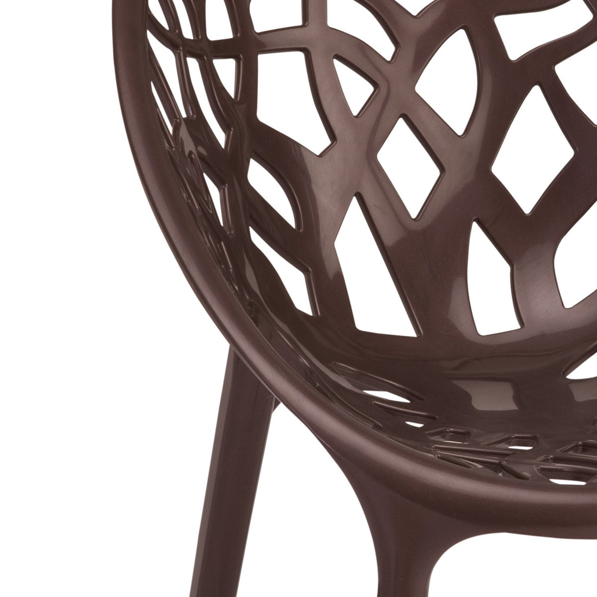 Nilkamal Crystal Polypropylene Premium Chair (Weather Brown)