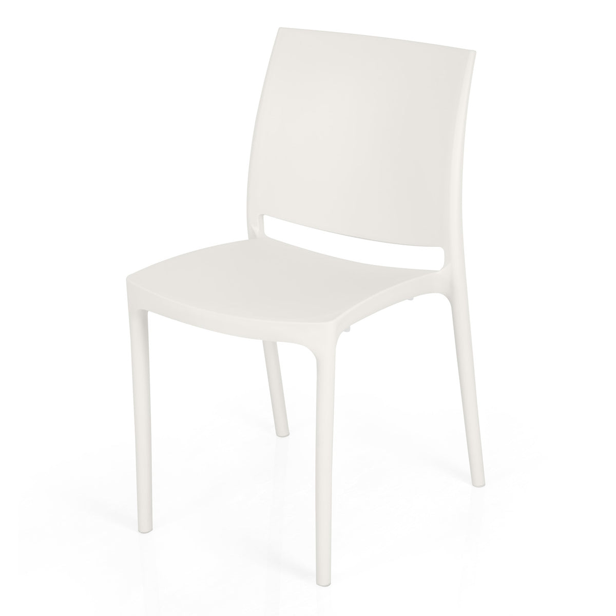 Nilkamal Novella 08 Plastic Armless Chair (Milky White)